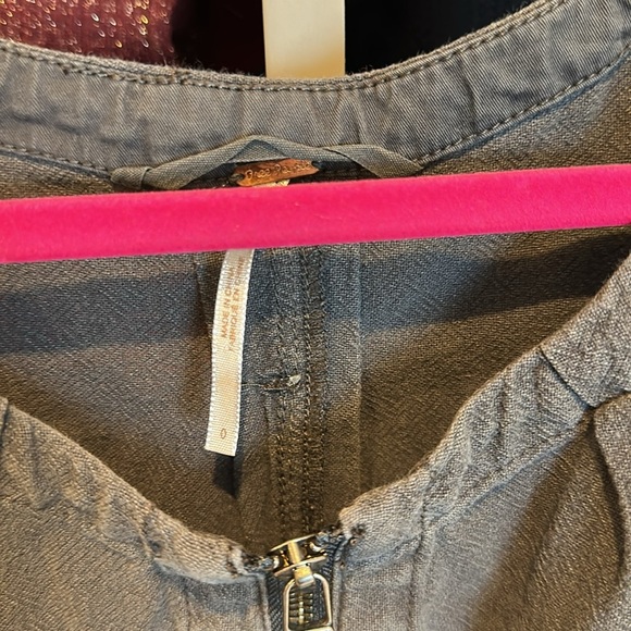 Free People dark gray cropped jumpsuit size 0 - Picture 2 of 3